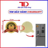 Tem trang trí máy lạnh, máy giặt, tủ lạnh nội địa Nhật - Bảo Hàng E-WARRANTY