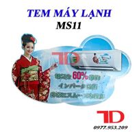 Tem trang trí máy lạnh, máy giặt, tủ lạnh nội địa Nhật - Trắng