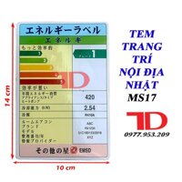 Tem trang trí máy lạnh, máy giặt, tủ lạnh nội địa Nhật - Xanh lá