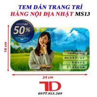 Tem trang trí máy lạnh, máy giặt, tủ lạnh nội địa Nhật - Xanh đen