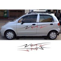 Tem trang trí sườn xe ô tô Matiz, Mitsubishi, Mazda, Suzuki, Honda Civic, City,...Tem cao cấp dán xe ô tô 5,7 chỗ