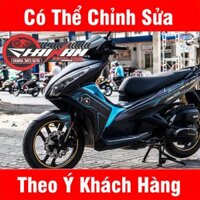 Tem Trùm Air Blade Đen CHỉ Xanh