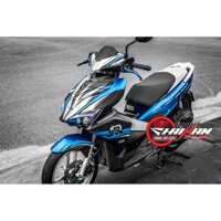 Tem Trùm Air Blade Xanh Bạc Đen Performance