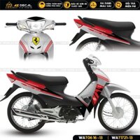 Tem Trùm Dán Xe Wave Alpha 100cc 110cc Thiết Kế Đẹp | WAT-13 | Team Decal Wave A Cao Cấp Chống Nước, Chống Phai Màu