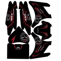 Tem trùm ex 135 đen chỉ đỏ đồng hồ - Độ dán team trùm decal xe máy ex 135 đen chỉ đỏ đồng hồ - Team trùm decal xe máy ex