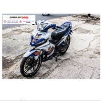 Tem trùm ex 135 xanh trắng Tiger - Độ dán team trùm decal xe máy ex 135 xanh trắng Tiger - Team trùm decal xe máy ex 135