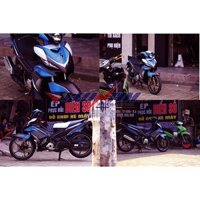 Tem Trùm Exciter 135 Xám Xanh Trắng