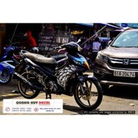 Tem trùm exciter 135 ♦FREESHIP♦ xanh đen đại bàng, độ team decal xe ex dán đời 2011-2014