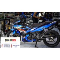 Tem trùm exciter 150 cá mập xanh dương, tem exciter 150, team trùm exciter 150, tem xe exciter 150, team trùm ex 150, te