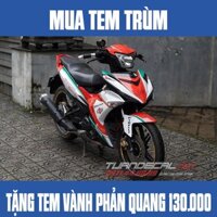 Tem Trùm Exciter 150 dainese đỏ trắng - Tặng tem vành phản quang trị giá 130.000đ