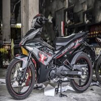 Tem trùm exciter 150 đen xám đỏ, tem exciter 150, team trùm exciter 150, tem xe exciter 150, team trùm ex 150, team xe e