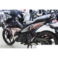 Tem trùm exciter 150 đỏ đen trắng, độ team trùm decal xe máy ex dán đời 2015-2020