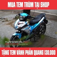 Tem Trùm Exciter 150 doremon xanh bạc - Mua tem trùm tặng tem vành phản quang trị giá 130.000