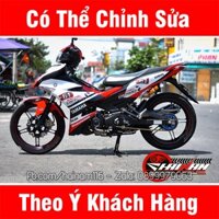 Tem Trùm Exciter 150 Trắng Đỏ Đen