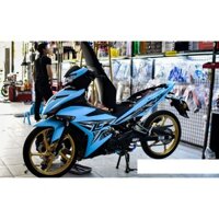 Tem trùm exciter 150 xanh ngọc đen, độ team trùm decal xe máy ex dán đời 2015-2020