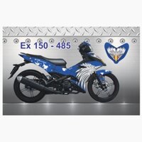 Tem trùm Exciter 150 xanh xám tổng hợp nhiều mẫu