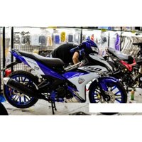 Tem trùm exciter 150 xanh trắng, độ team trùm decal xe máy ex dán đời 2015-2020