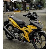 Tem trùm Exciter 150 yamaha  vàng viền đen MX - Độ dán team trùm decal xe máy - Team ex decal rẻ đẹp và chất  vàng