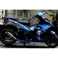 Tem trùm exciter 150 ♦FREESHIP♦ xanh skull đầu lâu, độ team decal xe ex dán đời 2015-2020