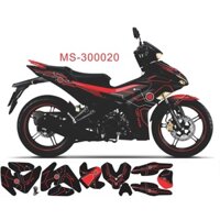 Tem Trùm Exciter 155 Đen Chỉ Đỏ