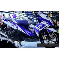 Tem trùm Nouvo 6 xanh trắng doremon - Độ dán team trùm decal xe máy Nouvo SX xanh trắng doremon - Team trùm decal xe má