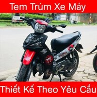 Tem trùm Sirius ♦FREESHIP♦ samurai đỏ đen Fi, độ team decal xe máy si spark rẻ đẹp