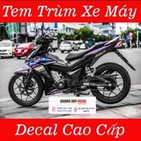 Tem trùm Winner đen xanh xám HP4 , độ team dán phủ decal xe máy giá rẻ đẹp