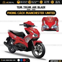 Tem Trùm Xe Air Blade 2020 - 2022 Mẫu Manchester United | ABT2022-04 | Decal Dán Xe AB Mẫu MU Đẹp, Bảo Vệ Sơn Xe