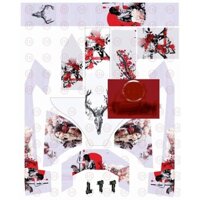 tem trùm xe máy điện 133s độ cô gái samurai đen đỏ  - làm tem dán xe máy điện theo yêu cầu - tem trùm xe máy điện rẻ và