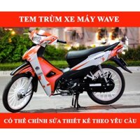 Tem trùm xe wave alpha 110 cam trắng livepool (đời 2017-2020) - Độ dán team trùm decal xe máy wave alpha 110 cam trắng l