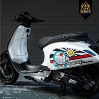 Tem Vespa Sprint / Primavera Mẫu Liberty Walk Doraemon | VPSP54 | Team Decal Hình Dán Xe Máy Vespa Chống Nước Bền Màu