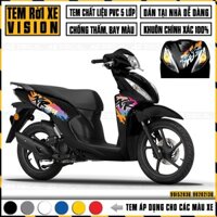 Tem Vision Màu Sắc XR Baja | VS36 | Tem Decal Dán Xe Máy Vision Đỏ Đen Trắng 2015 2017 2018 2019 2020 2021 2022