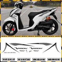 Tem Vision Thiết Kế Sporty | VS41 | Tem Decal Dán Xe Máy Vision Đen Trắng 2015 2017 2018 2019 2020 2021 2022