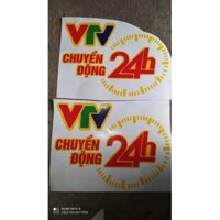 Tem vtv chuyển động tròn dán trang trí xe, Tem vtv chuyển động 24h (sl:2 tem)