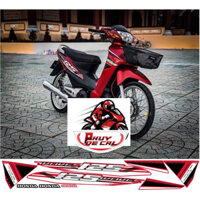 tem wave 100 chế i125 đỏ đen