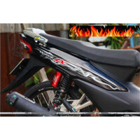 Tem Wave A 110 mẫu khói trắng xám dán xe Đen siêu hot 2025