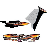 tem wave a110 lửa đen vàng đỏ decal rời 3 lớp phối nhiều màu