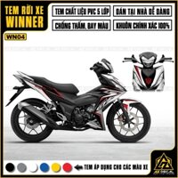 ℗✈✳Tem Winner V1/150 Mẫu GTR | WN04 Xe Máy Honda Chất Liệu Decal Chống Thấm Nước, Bay Màu