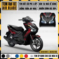 Tem Xe Air Blade 2016 - 2022 | AB09 | Team Decal Hình Dán Rời AB Chất Liệu Cao Cấp Chống Nước, Chống Bay Màu