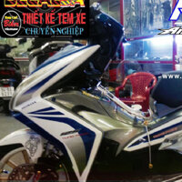 Tem xe Air Blade phối xanh GP