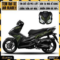 Tem Xe AirBlade 2023 Thiết Kế Lửa Cách Điệu | AB2023-21 | Team Decal Hình Dán Xe Máy AB Air Blade Chống Nước Bền Màu