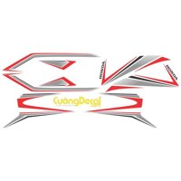 Tem xe Decal Sticker Honda Sh 150i 2020 Lightning V1 - đỏ xám den