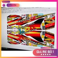 Tem xe elegant chữ R đỏ đen