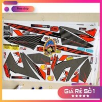 Tem xe ex 150 sọc chữ SNIPER đỏ đen nhám