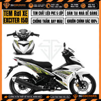 Tem Xe Exciter 150 Mẫu Ngọn Lửa Y15ZR | EX15031 | Team Decal Hình Dán Xe Máy Ex150 Đen Trắng Cực Chất