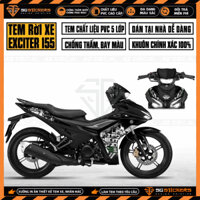 Tem Xe Exciter 155 VVA Mẫu Vân Khói | EX15517 | Decal Rời Dán Ex 155 Màu Đỏ, Đen, Trắng, Xanh GP