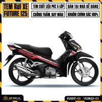 Tem Xe Future Fi 125 2012 - 2022 Phong Cách Thể Thao | FU-03 | Team Decal Dán Xe Future Trắng Đen Đỏ Chất Liệu Cao Cấp
