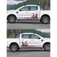 Tem xe hello kitty army dán xe trắng, ghi, bạc