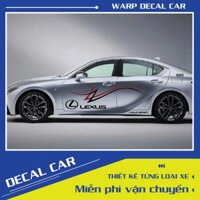 Tem xe lexus is phong cách thể thao - decal lexus is - tem xe ô tô giá rẻ decal_oto