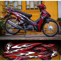 Tem Xe lửa Wave RSX đỏ đen